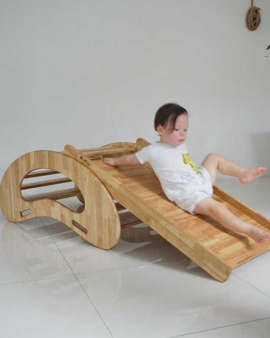 Tabur Climbing Arch and Slide Solid Wood Malaysia